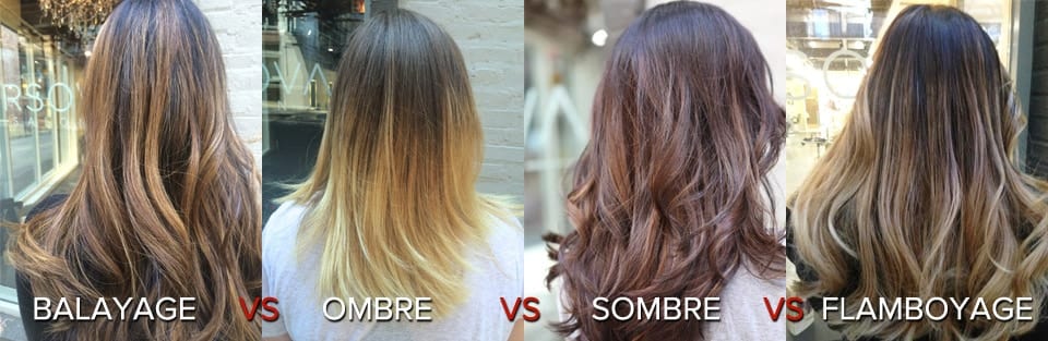 Balayage Vs Flamboyage Vs Ombre Vs Sombre Vs Foiling