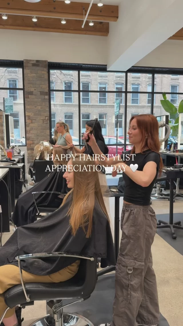 HAPPY HAIRSTYLIST APPRECIATION DAY 🤍
Your work is more than just hair - it’s confidence, comfort, and creativity. We are endlessly grateful for the magic you bring behind the chair and throughout 🥰❤️
#hairstylistappreciationday #chicagohairsalon #chicagohairstylist
hairstylist appreciation day | chicago hair salon | chicago hairstylist | salon life | chicago salon |